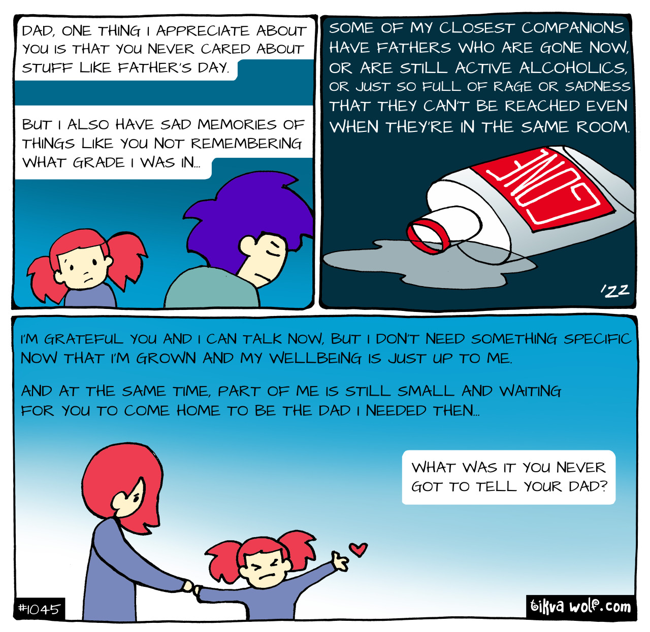 “Conversations with Dad” I’ve been able to embark on a new journey with my dad recently (in the form of conversations with each other through comics, about things we couldn’t talk about before due to alcoholism and trauma) and I’m sharing it as we...