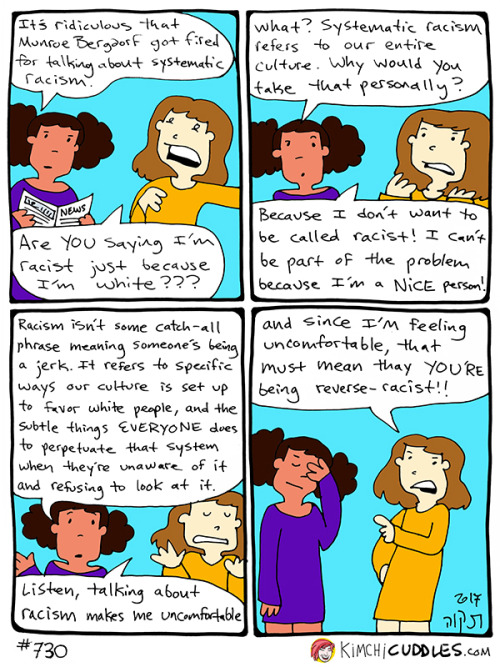 The easiest way to contribute to systematic racism is by remaining comfortably unaware of it.
Keep Kimchi Cuddles (and my other projects) going strong by becoming a patron! Thank you SO MUCH for your support!! ♥ https://www.patreon.com/kimchicuddles