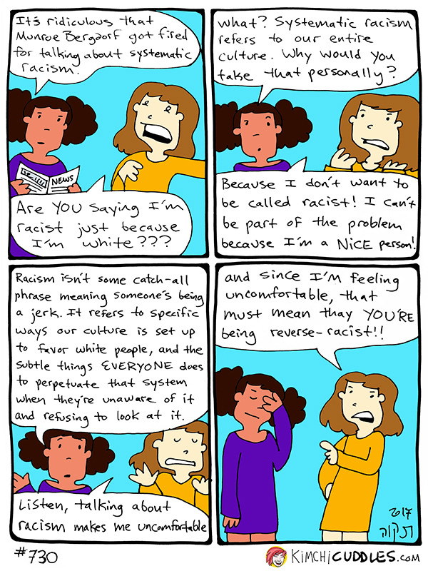 The easiest way to contribute to systematic racism is by remaining comfortably unaware of it.
Keep Kimchi Cuddles (and my other projects) going strong by becoming a patron! Thank you SO MUCH for your support!! ♥ https://www.patreon.com/kimchicuddles