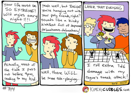 Such wild weekends when you’re a poly parent! Much debauchery!! What are YOU up to this weekend? :D
Support Kimchi Cuddles by becoming a patron! Thank you SO MUCH for your support!! ♥ https://www.patreon.com/kimchicuddles