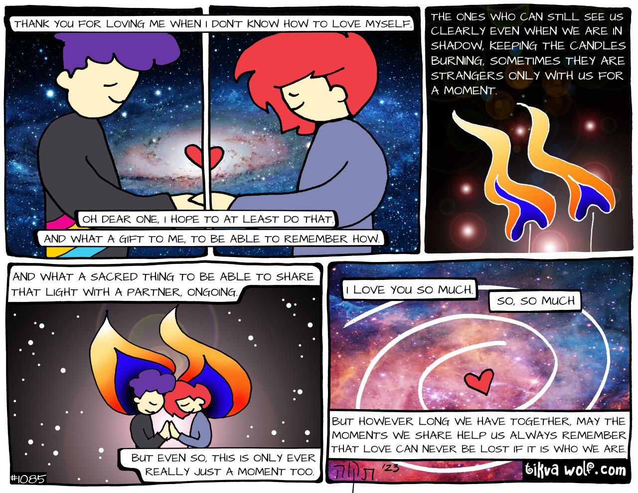 Forgetting and remembering that we are love.
Thank you for supporting my work. I love you!
patreon.com/kimchicuddles
text reads:
Thank you for loving me when I don’t know how to love myself.
Oh dear one, I hope to at least do that.And what a gift to...