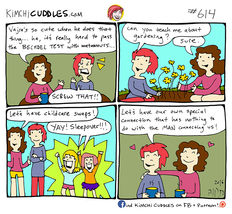 Metamour Bechdel Test….
Kimchi Cuddles is made possible entirely through support from viewers like you! Check out the monthly rewards for becoming a Kimchi patron! https://www.patreon.com/kimchicuddles